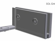 Solace Glass Mount 90 degree Left Polished Stainless Steel